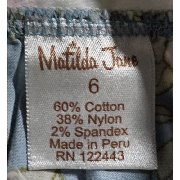 Matilda Jane Girls Dress Pants Outfit Floral Roses Patchwork Ruffles - Picture 3 of 10